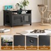 FURNIinspire Pet Crates and Houses Modern Hidden Cat Litter Box Cabinet Enclosure Furniture with Storable Top for Home, Black, 31.5"*19.8"*19.7" - 4 of 4