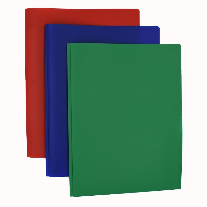 Smead Poly Two-Pocket Folder with Tang Style Fasteners, Letter Size, Assorted Colors, 6 per Pack (87745), 4 of 6