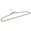 Home Basics Velvet Flocked Suit Hanger, (Pack of 25), Ivory - 3 of 4