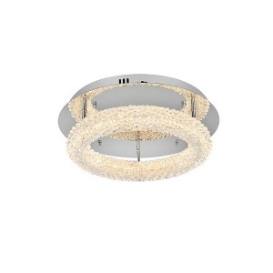 Elegant Lighting Bowen 1 - Light Flush Mount in  Chrome - 1 of 4