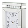 Olivia & May 14"x8" Glass Mirrored Clock with Crystal Embellishments Silver : Luxury Glam Decor, Analog Display - 3 of 4