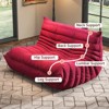 SYFERLORY Armless 2-Seat Togo Two Seater Large Bean Bag Sofa - 3 of 4