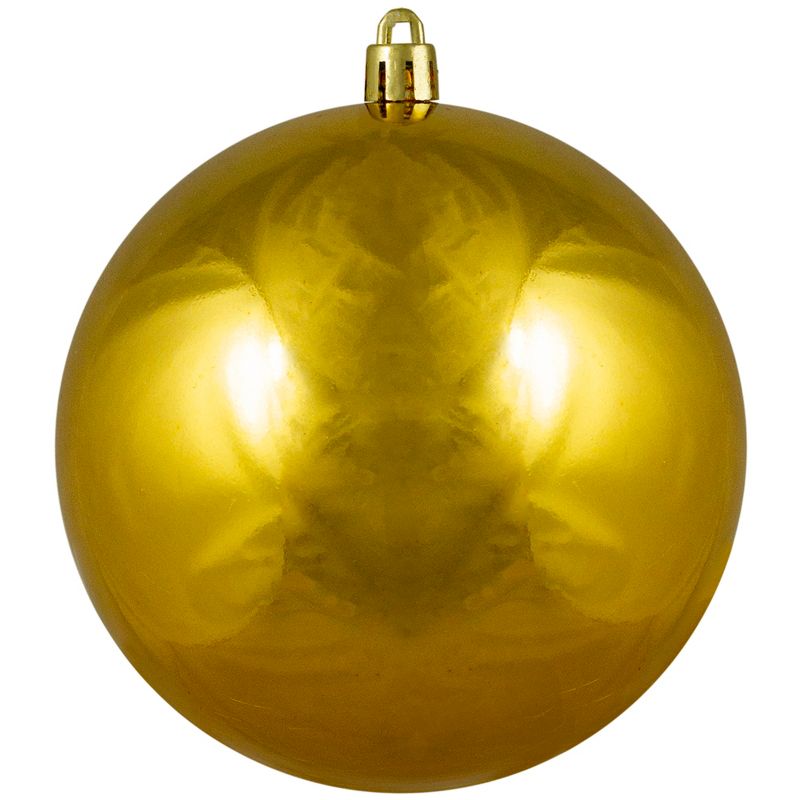 Northlight 4" Shatterproof Shiny Christmas Ball Ornament - Gold, 1 of 4