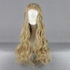 Unique Bargains Women's Curly Wigs 30" Beige with Wig Cap - 2 of 4