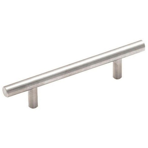 Amerock Bar Pulls 3-3/4 Inch (96mm) Center-to-center Sterling Nickel ...