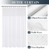 Aoibox Waffle Weave Shower Curtain with Snap-in Fabric Liner Set, Includes 12 White Hooks, Hotel Style, Waterproof & Washable with Mesh Top Window - 2 of 4