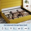 Allewie Lift Up Storage Bed, Button Tufted Headboard with Wingback, No Box Spring Needed, Hydraulic Storage, Modern - 3 of 4