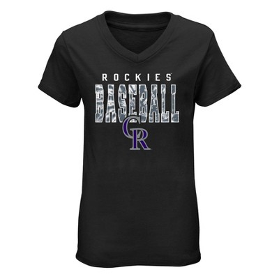 MLB Colorado Rockies Boys' V-Neck T-Shirt - XS