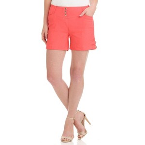 Rekucci Women’s Pull-On Stretch Dress Shorts with Pockets – Stylish & Comfortable Summer Essential - 1 of 4