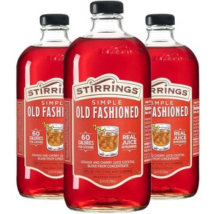 Stirrings Simple Old Fashioned Cocktail Mix 750ml Bottles - Real Juice No Preservatives - 60 Calories - Drink Mixer - 1 of 4