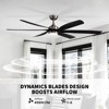 Siljoy 64-in Nickel Modern Ceiling Fan with Light and Remote Control Include(6 Blades Matte Black) - 4 of 4