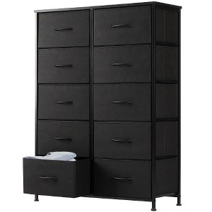 CAVINAS Tall Dresser for Bedroom, Fabric Chest of Drawers, Storage Cabinet with Water-Resistant Wooden Top for Closet/Nursery/Entryway - 1 of 4