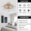 Ludomide 19" Modern Crystal Flush Mount Ceiling Fan with Lights and Remote, Luxury Gold Crystal Cage Low Profile Ceiling Fan for Bedroom - 3 of 4