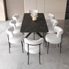 9-Piece Dining Set with Rectangle Kitchen Table and 8 Upholstered Armless Chairs - 3 of 4