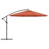 vidaXL Cantilever Garden Parasol with Aluminum Pole 137.8" Terracotta - 2 of 4
