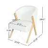 Lirago,Modern Accent Chair with White Fabric & Solid Wood Frame-Minimalist Design for Living Room & Office Seating - 4 of 4