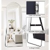 Beautyolove Full Length Mirror 57" x 20" Arched Floor Mirror Hanging Mounted Full Body Mirror, White - 4 of 4