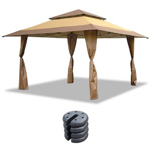 Z-Shade 13 x 13 Foot Gazebo Instant Shade Canopy & Leg Weight Plates, Set of 4 - 1 of 4