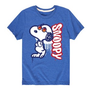 Boys' - Peanuts - Graffiti Snoopy Short Sleeve Graphic T-Shirt - 1 of 4
