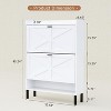 TIRAMISUBEST Modern Flip Drawer Shoe Storage Cabinet for Entryway and Hallway, Freestanding Organizer with Removable Partition ¨C White - 2 of 4