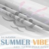 LunaLulinlk Summer Fashion Letter Stripe Home Shower Curtain，Gray - 2 of 4