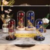 Colored Roses Ornaments 3 Flowers Glass-covered Gold-leaf Artifical Roses Luminous Led Creative Valentine Day Gifts - 3 of 4