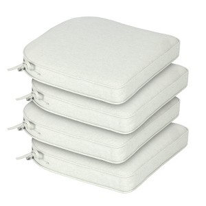Aoodor Outdoor Dining Chair Cushions Set of 4, Waterproof Patio Furniture Seat Cushions, Outdoor Chair Pads with Ties - 1 of 4