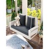 50"2-Person Wicker Hanging Porch Swing with Chains - 2 of 4