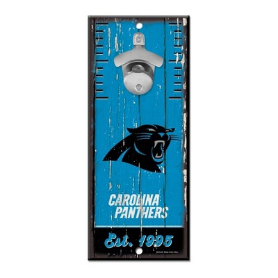 NFL Carolina Panthers Bottle Opener Wood Sign