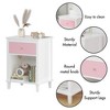 26.77''H Wooden Nightstand with One Drawer One Shelf for Kids - 4 of 4