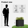 ORRD Large outdoor planters with removable insert shelf.Square steel flower pots for porch with garden. - 2 of 4