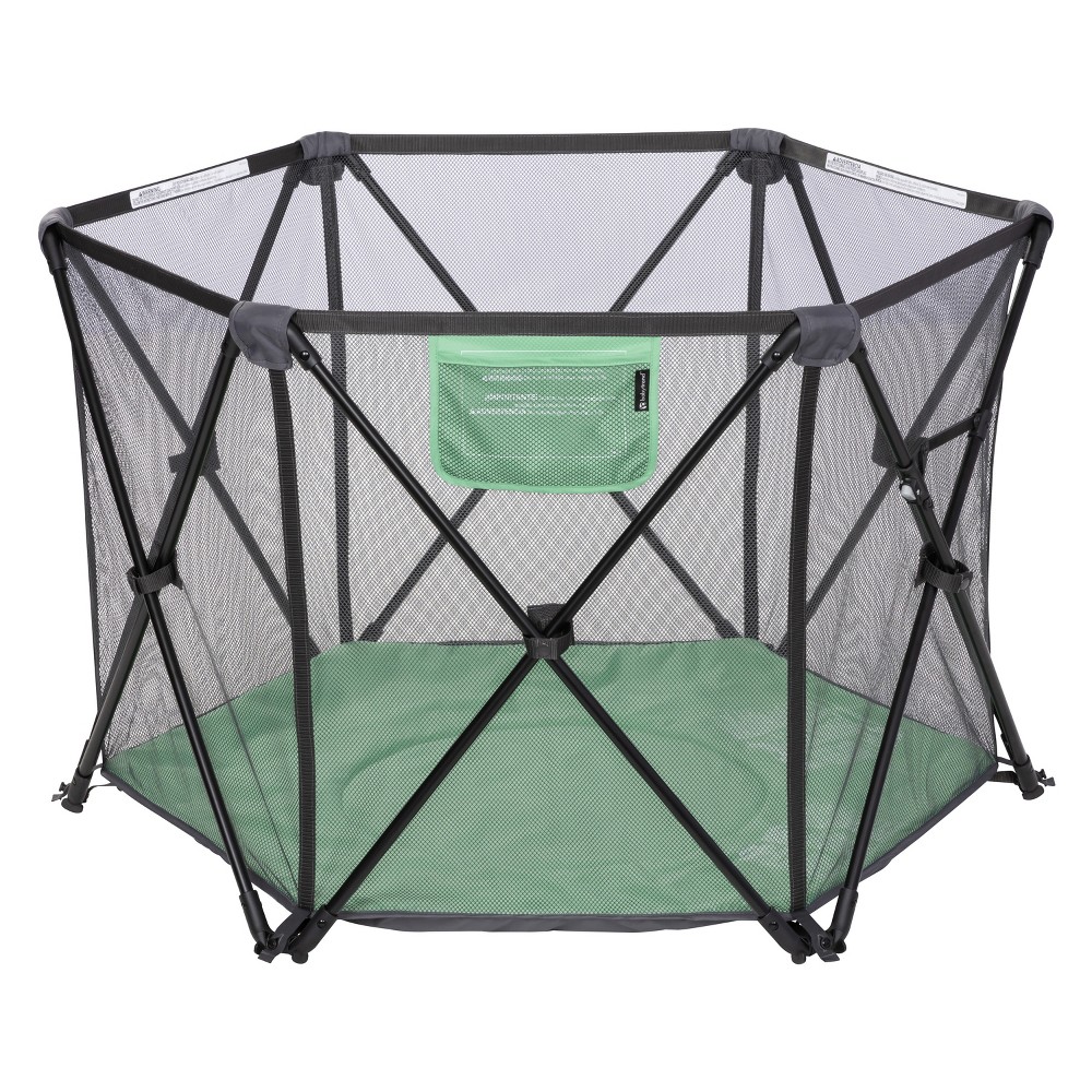 Photos - Cot Baby Trend Play Zone Pop-Up Standard Playard Pen - Playful Green 