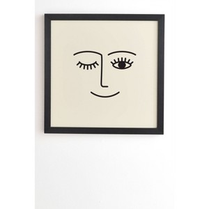 Summer Sun Home Art Wink Framed Wall Canvas Black/Cream - Deny Designs - 1 of 4