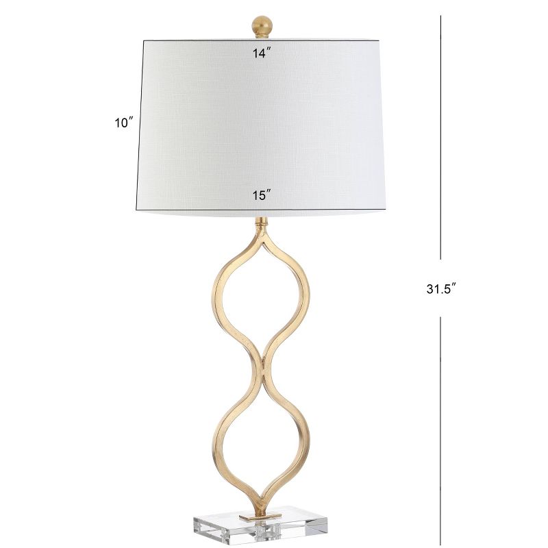 31.5&#34; Metal/Crystal Levi Table Lamp (Includes LED Light Bulb) Gold - JONATHAN Y, 5 of 7