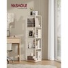 4-Tier Rotating Bookshelf, Bookcase with Bookends for Small Spaces, Corner Shelf, Steel Frame - 3 of 4