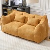 Oversized 2-Person Chenille Beanbag Chair sofa with High-Resilience Foam Core, Soft Lounge Recliner for Gaming, Reading & TV - 3 of 4