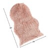 Sheepskin Throw Rug – Faux Fur 2x5-Foot High Pile Runner – Soft and Plush Mat for Bedroom, Kitchen, Bathroom, Nursery and Office by Lavish Home (Pink) - 2 of 4