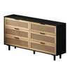 KIGFTSOD 59.06"6-Drawers Rattan Storage Dresser Rattan Drawer - 4 of 4
