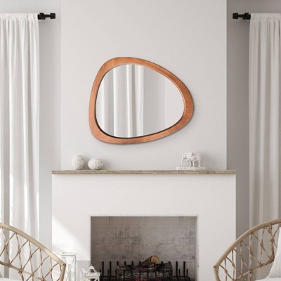 Natural Pine Asymmetrical Wall Mirror