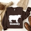 Simply Sage Market Women's Graphic Sweatshirt Moody Cow - 2 of 2