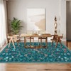 Area Rugs Modern Floral Rug for Living Room Bedroom,Low Pile Area Rugs Machine Washable Large Carpet for Dining Room Playroom Home Office Decor - 3 of 4