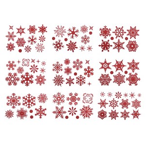 Unique Bargains Christmas Decorations Snowflakes Static Stickers for Windows Home Christmas Party 9Pcs - 1 of 4