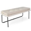Nano  48" Upholstered Double padded Cushion Bench - Maison Boucle - 4 of 4