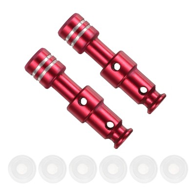 Unique Bargains Pressure Cooker Replacement Parts 2 Pcs Steam Float Valves with 6 Pcs Sealer Gaskets Red
