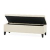 Lyngins Contemporary Button Tufted Storage Ottoman Bench, Diamond Stitch Ottoman with Storage,  Pressure Hinges & Entryway Bench (Foot Stool) - 2 of 4