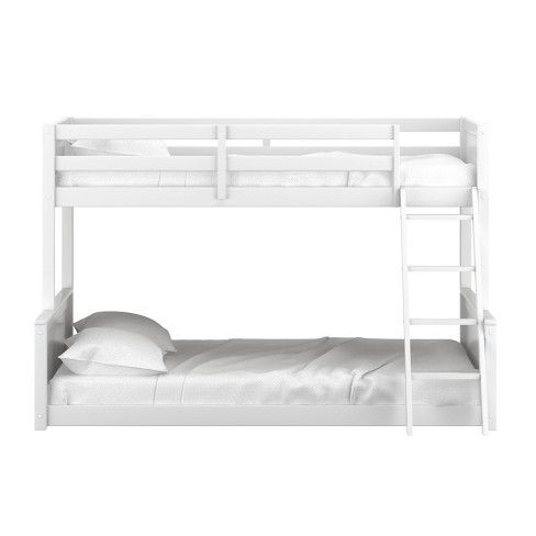 White full over full bunk clearance beds