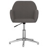 vidaXL Swivel Office Chair Dark Gray Fabric - 3 of 4
