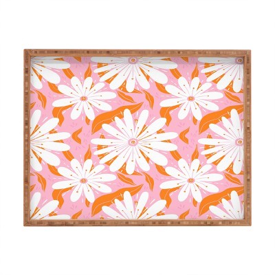 Evanjelina & Co Japanese Collection Pink Rectangular Tray - Deny Designs