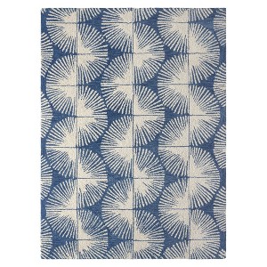 NICOLE MILLER NEW YORK Kendall Fluted Geo Handcrafted Area Rug, 100% Wool Rug - 1 of 4
