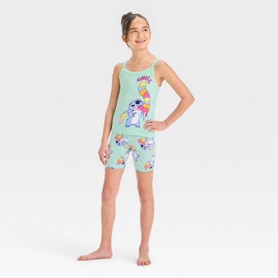 Girls' Stitch Tight Fit Tank Pajama Set - Green